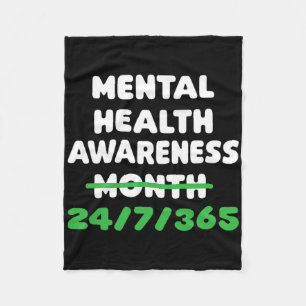 Mental Health Awareness For Suicide Prevention Fleece Blanket
