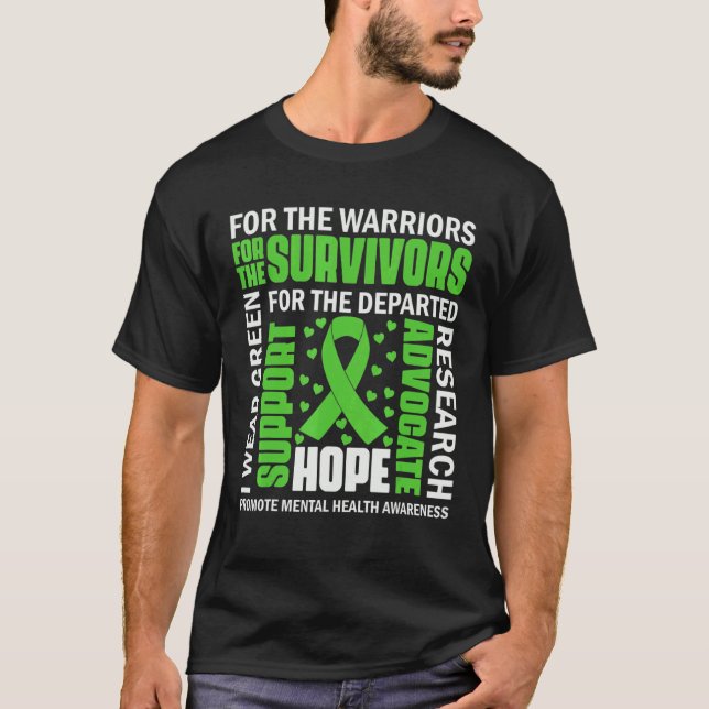 Mental Health Awareness For The Warriors And Survi T-Shirt (Front)