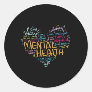 Mental Health Awareness Gifts Depression Comfort C Classic Round Sticker