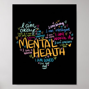 Mental Health Awareness Gifts Depression Poster