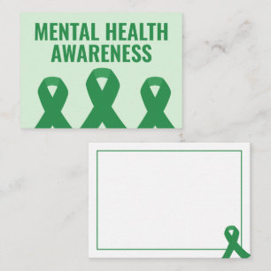 Mental Health Awareness Green Ribbon Card