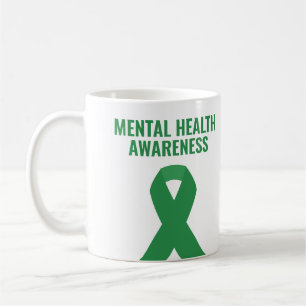 Mental Health Awareness Green Ribbon Coffee Mug