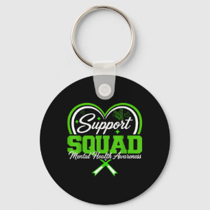 Mental Health Awareness Green Ribbon In May Wear Key Ring