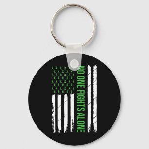 Mental Health Awareness Green Ribbon  Key Ring