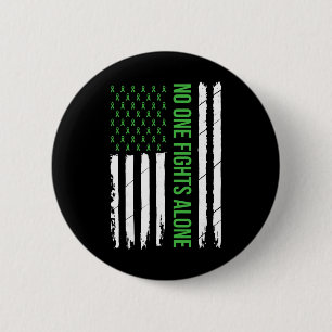 Mental Health Awareness Green Ribbon Small_1 6 Cm Round Badge
