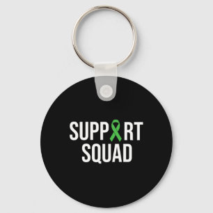 Mental Health Awareness Green Ribbon Support Squad Key Ring