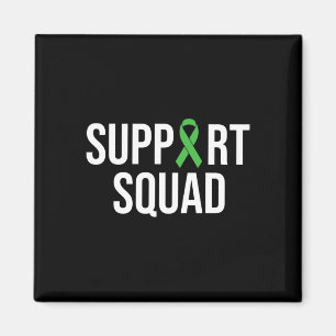 Mental Health Awareness Green Ribbon Support Squad Magnet