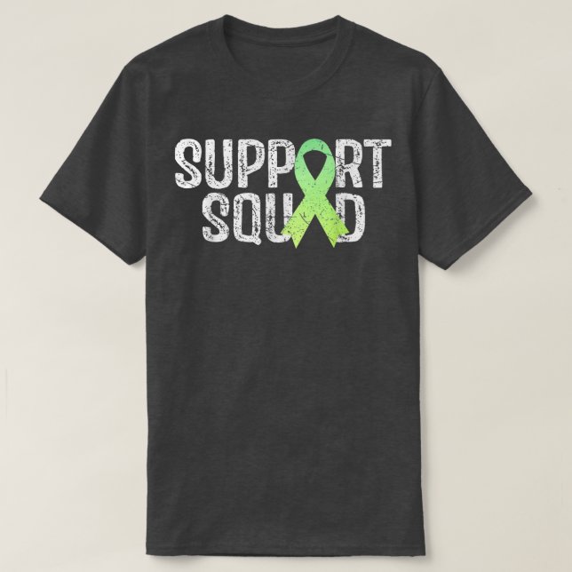 Mental Health Awareness Green Ribbon Support Squad T-Shirt (Design Front)
