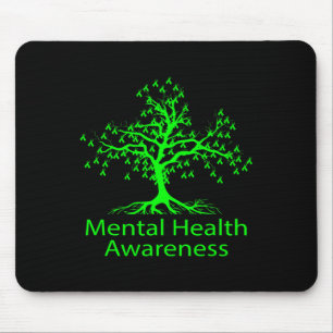 Mental Health Awareness Green Tree Mental Health A Mouse Pad