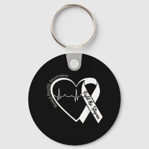 Mental Health Awareness Heart Fight The Stigma Gre Key Ring