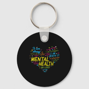 Mental Health Awareness Heart Mental Health S Key Ring