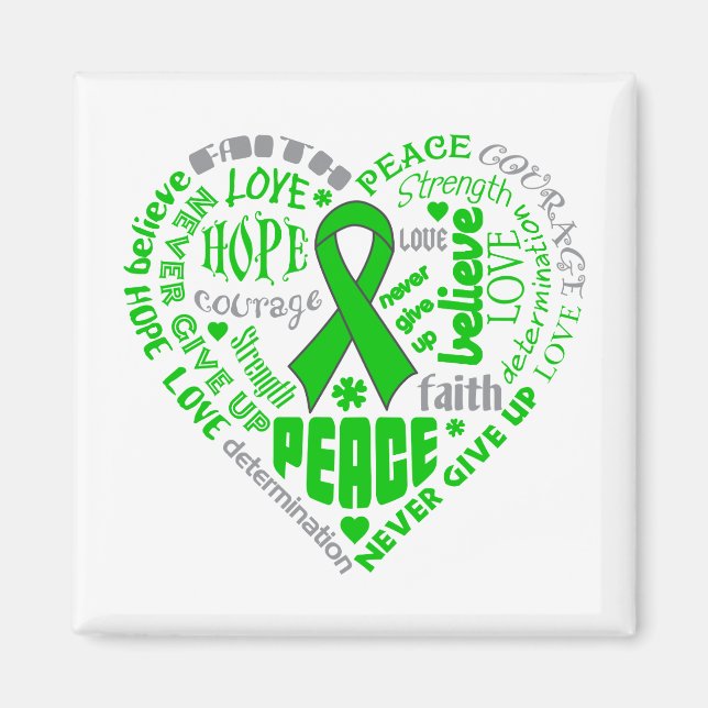 Mental Health Awareness Heart Words Magnet (Front)