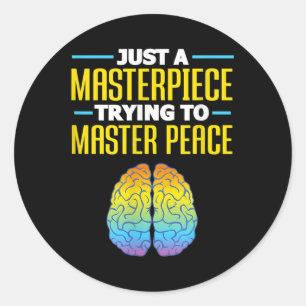 Mental Health Awareness Human Brain Classic Round Sticker
