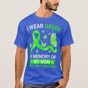 Mental Health Awareness I Wear Green Butterfly Rib T-Shirt