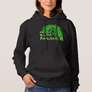 Mental Health Awareness In May We Wear Green Leopa Hoodie