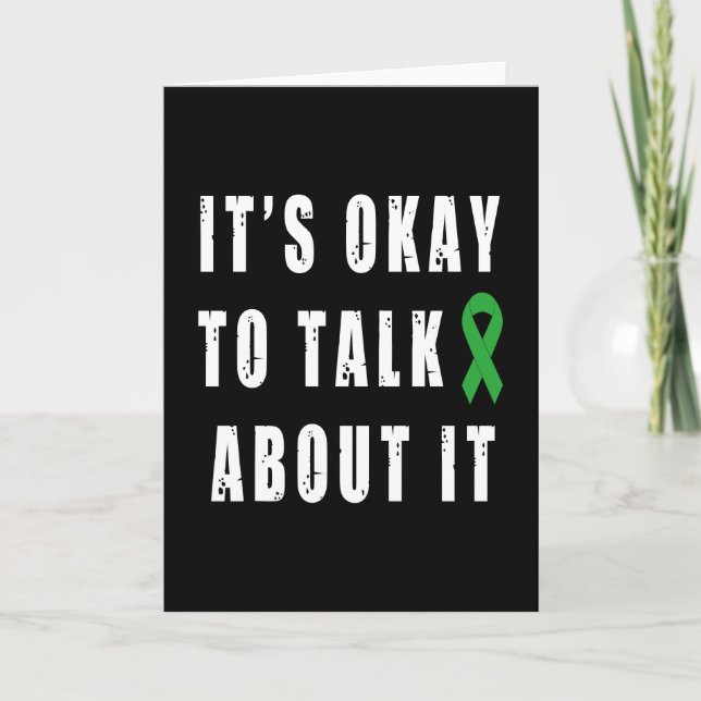 Mental Health Awareness It's Okay To Talk About It Card (Front)