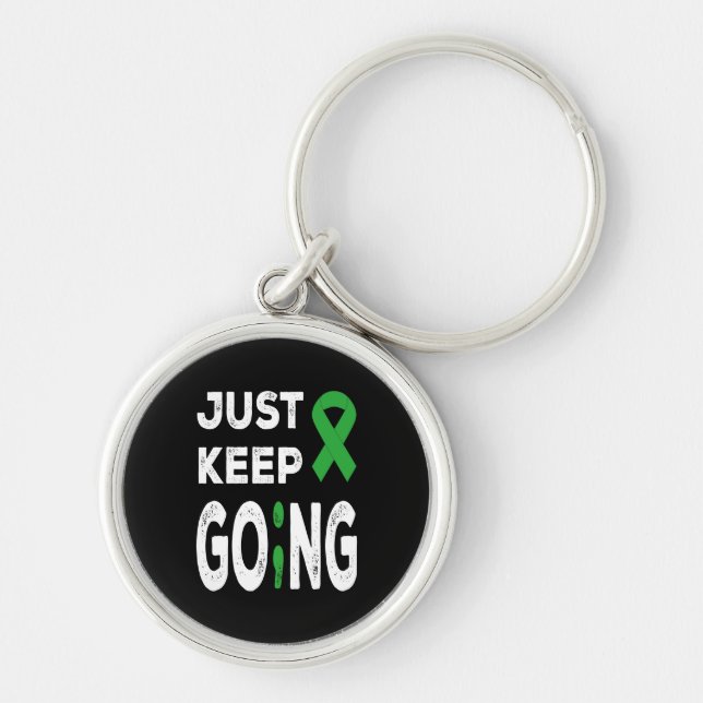 Mental Health Awareness Just Keep Going Key Ring (Front)
