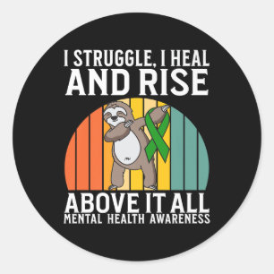 Mental Health Awareness Kids Mental Health Warrior Classic Round Sticker