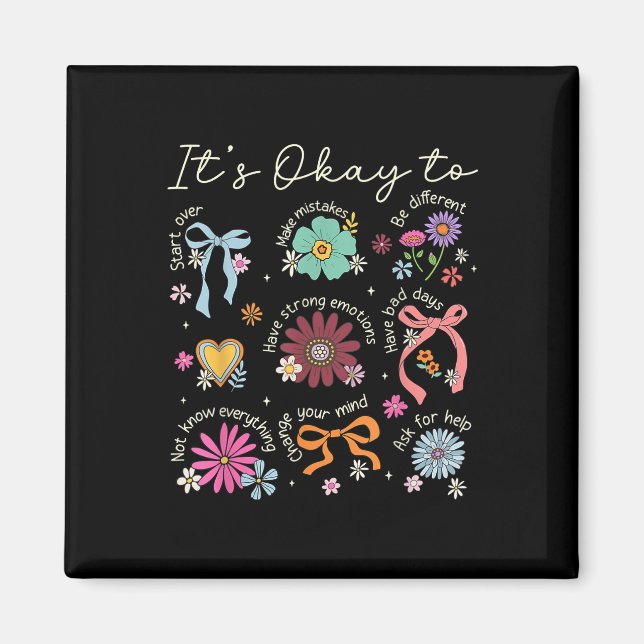 Mental Health Awareness Kindness Butterfly Ribbon  Magnet (Front)