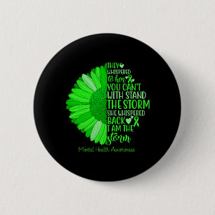 Mental Health Awareness Matters Suower The Storm 6 Cm Round Badge