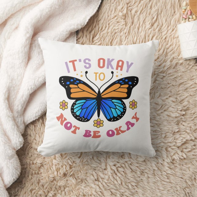Mental Health Awareness Monarch Butterfly Cushion (Blanket)