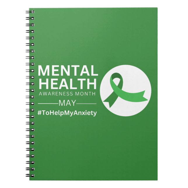 Mental Health Awareness Month 2023 | Anxiety Notebook (Front)