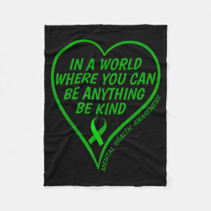 Mental Health Awareness Month 2026 - Be Kind Fleece Blanket