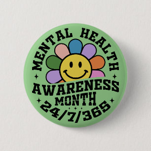 Mental Health Awareness Month 6 Cm Round Badge