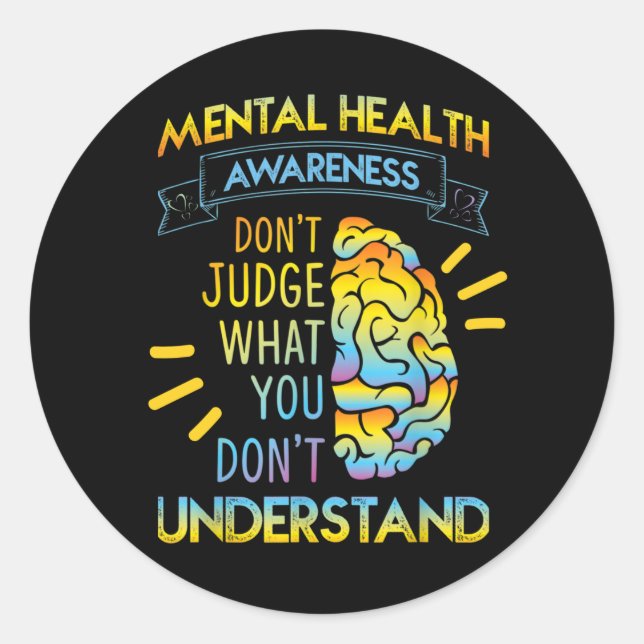 Mental Health Awareness Month | Choose To Live Classic Round Sticker (Front)