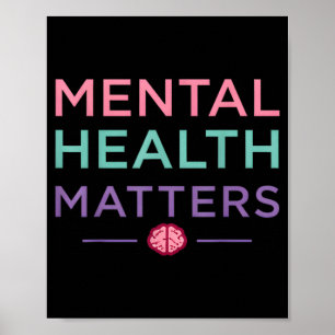 Mental Health Awareness Month for Men and Women Poster