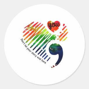Mental Health Awareness Month Gifts  Classic Round Sticker