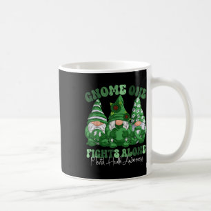 Mental Health Awareness Month Green Ribbon Gnomies Coffee Mug