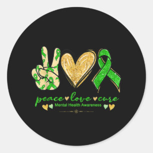 Mental Health Awareness Month   Health Matters Classic Round Sticker