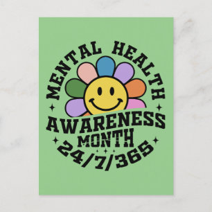 Mental Health Awareness Month Holiday Postcard