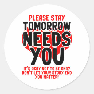Mental Health Awareness Month People With Depressi Classic Round Sticker