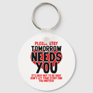 Mental Health Awareness Month People With Depressi Key Ring