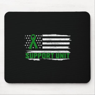 Mental Health Awareness Month Support Unit Green R Mouse Pad