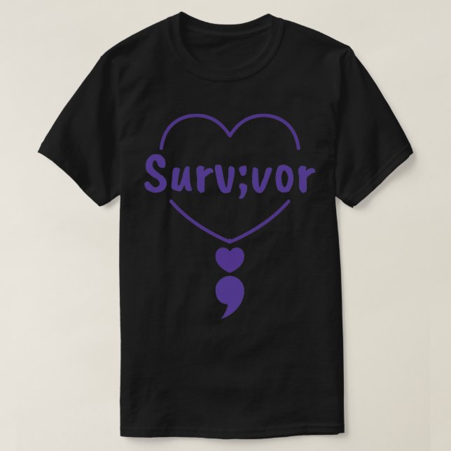 Mental Health Awareness Month Survivor Minimalisti T-Shirt (Design Front)
