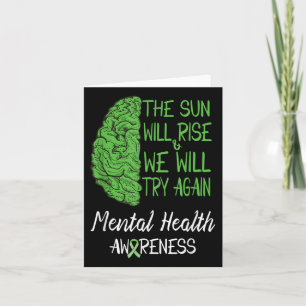 Mental Health Awareness Motivation Quote Brain Sup Card