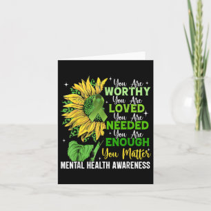 Mental Health Awareness Motivational Support Sunfl Card