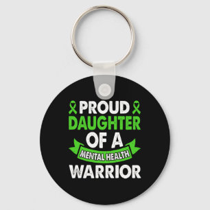 Mental Health Awareness Mum Of Warrior Mental Ther Key Ring