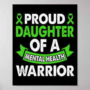 Mental Health Awareness Mum Of Warrior Mental Ther Poster