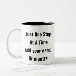 Mental Health Awareness One Step At A Time Two-Tone Coffee Mug