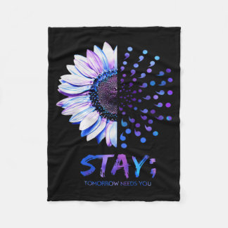 Mental Health Awareness Prevention Month Art Fleece Blanket