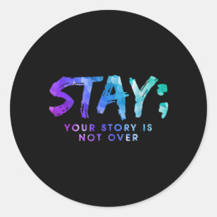 Mental Health Awareness Print Classic Round Sticker