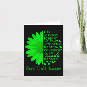 Mental Health Awareness Problems Sunflower I Am Th Card