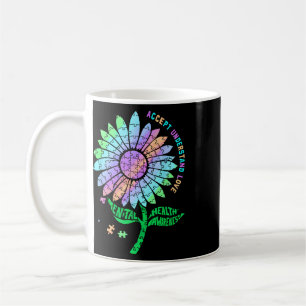 Mental Health Awareness Puzzle Sunflower Coffee Mug