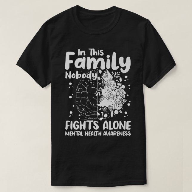 Mental Health Awareness Quotes Therapist Ribbon388 T-Shirt (Design Front)