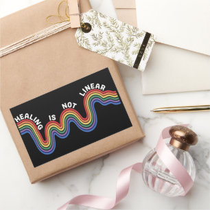 Mental Health Awareness Rainbow LGBTQ Rectangular Sticker