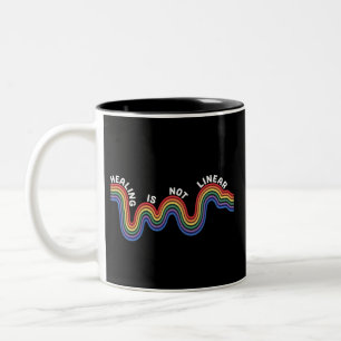 Mental Health Awareness Rainbow LGBTQ Two-Tone Coffee Mug